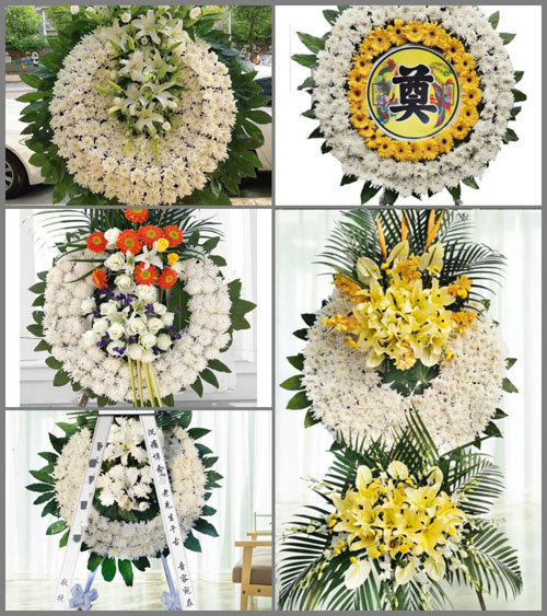山西晋中灵石县粱家焉乡岩村村花圈速递
